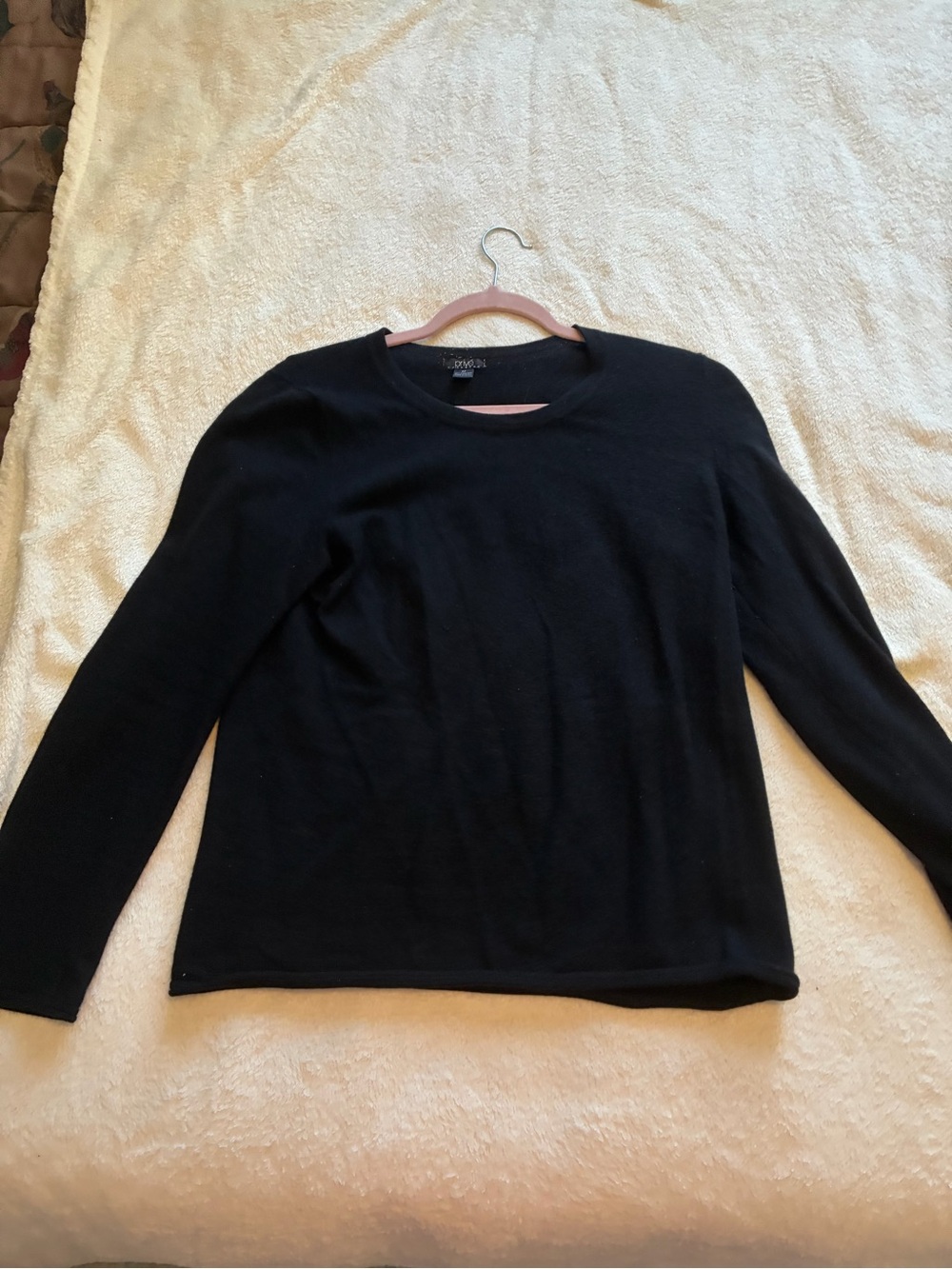Cashmere Black Crewneck Sweater